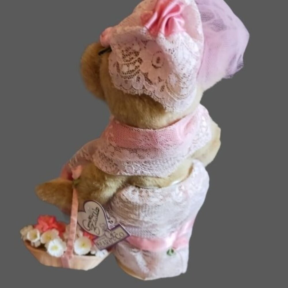 Annette funicello vtg flower girl bear pink lace dress - Picture 7 of 11
